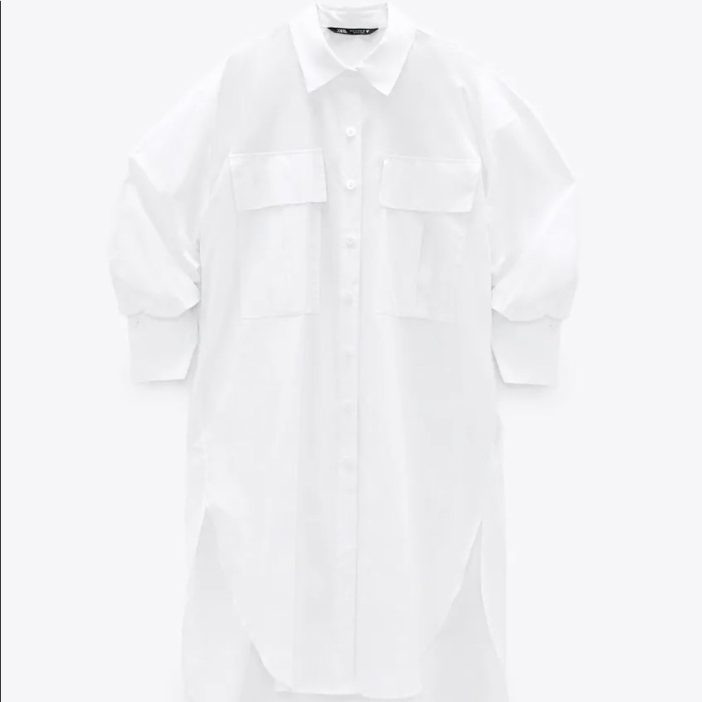 ISO ZARA extra long poplin shirt TRF 7385/015